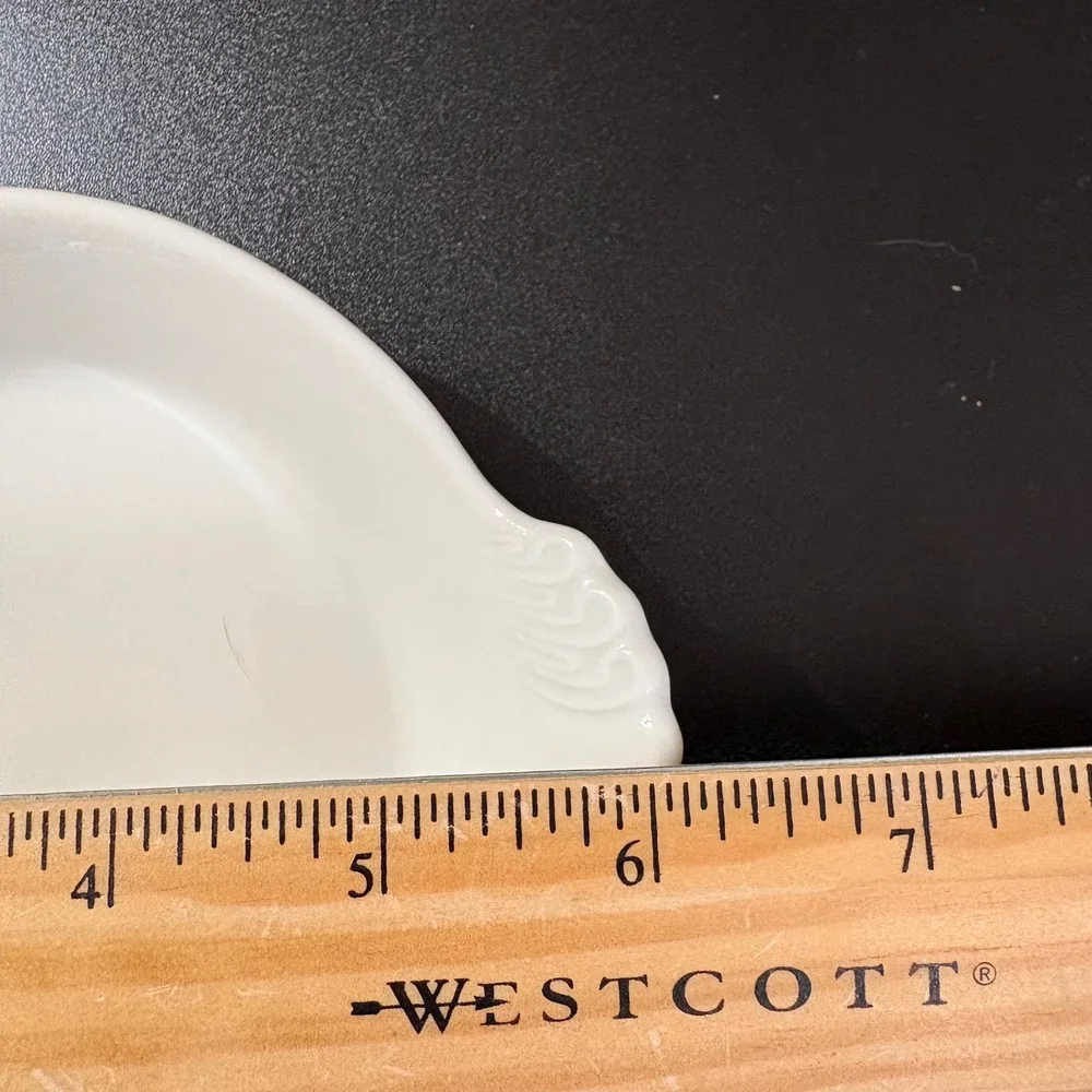 Apilco France White Porcelain Au Gratin Dishes Set of 2 Scalloped Handles 4.5